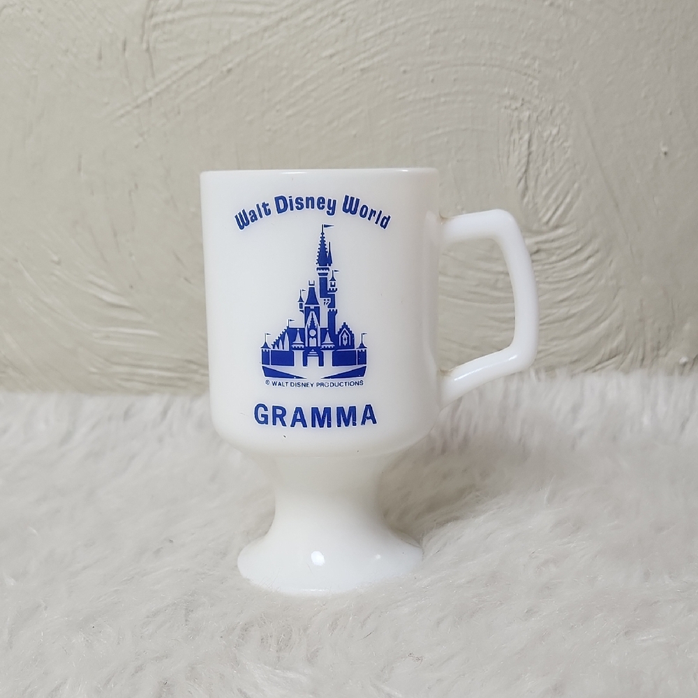 Vintage Milk Glass Walt Disney World Mug "Gramma" Grandma Cup